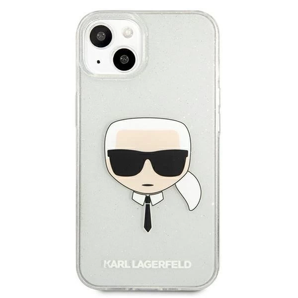 Karl Lagerfeld KLHCP13SKHTUGLS iPhone 13 mini 5,4" srebrny/silver Hardcase Glitter Karl`s Head